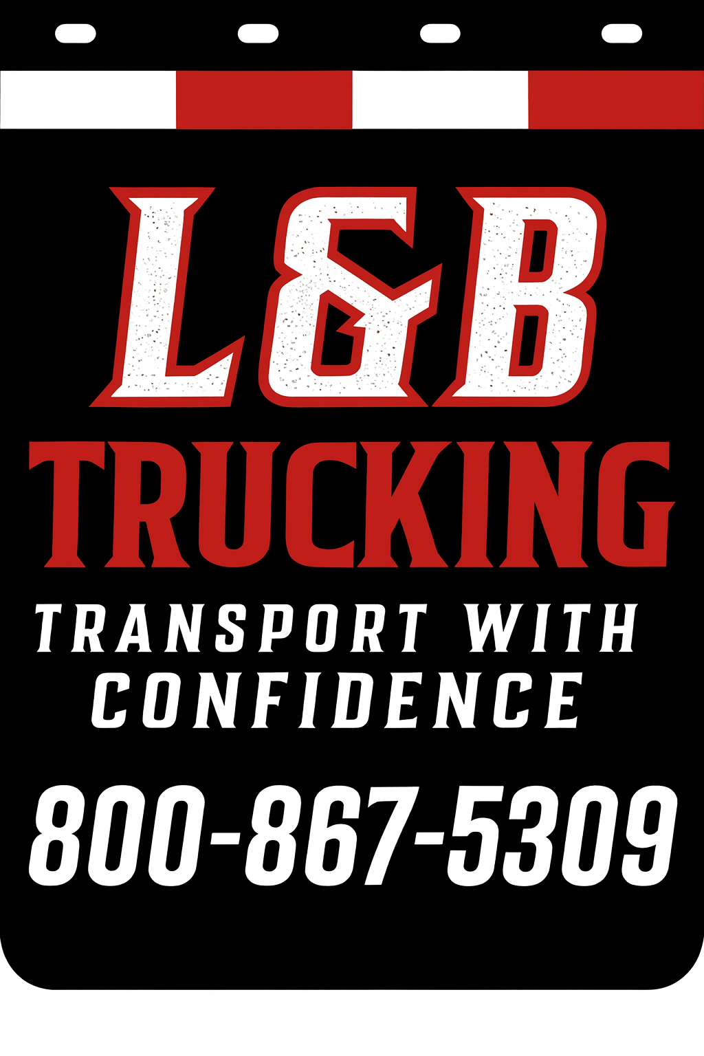 Custom Two-Color Semi-Truck, Work Truck, Box Truck Mud Flap | Create Your Own Mud Flaps | Add Your Own Logo Or Text | Custom Mud Flap Template Designs v278