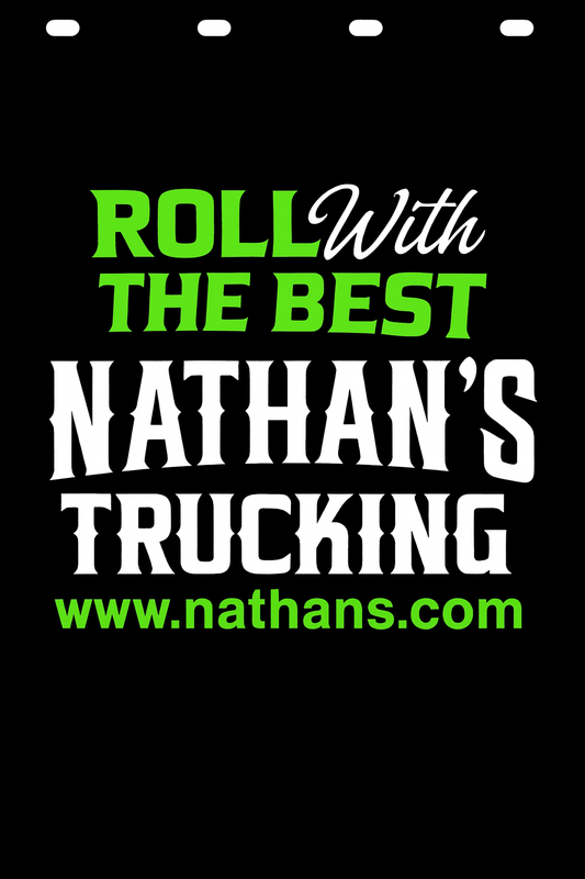 Custom Two-Color Semi-Truck, Work Truck, Box Truck Mud Flap | Create Your Own Mud Flaps | Add Your Own Logo Or Text | Custom Mud Flap Template Designs v278