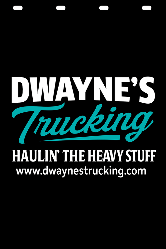 Custom Two-Color Semi-Truck, Work Truck, Box Truck Mud Flap | Create Your Own Mud Flaps | Add Your Own Logo Or Text | Custom Mud Flap Template Designs v278