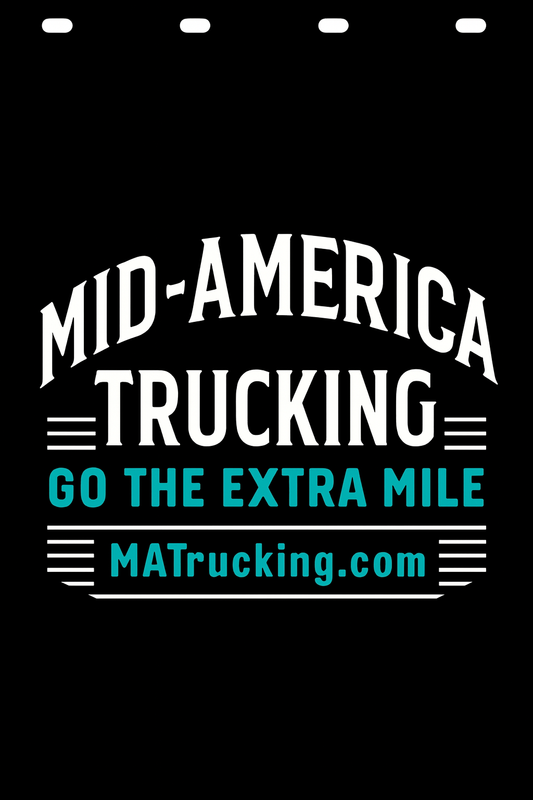 Custom Two-Color Semi-Truck, Work Truck, Box Truck Mud Flap | Create Your Own Mud Flaps | Add Your Own Logo Or Text | Custom Mud Flap Template Designs v278