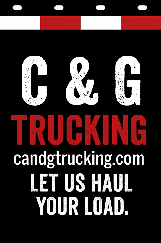 Custom Two-Color Semi-Truck, Work Truck, Box Truck Mud Flap | Create Your Own Mud Flaps | Add Your Own Logo Or Text | Custom Mud Flap Template Designs v278