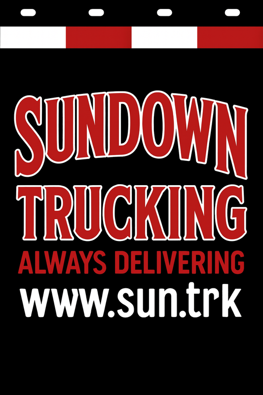 Custom Two-Color Semi-Truck, Work Truck, Box Truck Mud Flap | Create Your Own Mud Flaps | Add Your Own Logo Or Text | Custom Mud Flap Template Designs v278