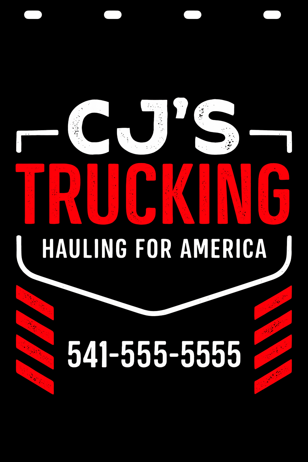 Custom Two-Color Semi-Truck, Work Truck, Box Truck Mud Flap | Create Your Own Mud Flaps | Add Your Own Logo Or Text | Custom Mud Flap Template Designs v278