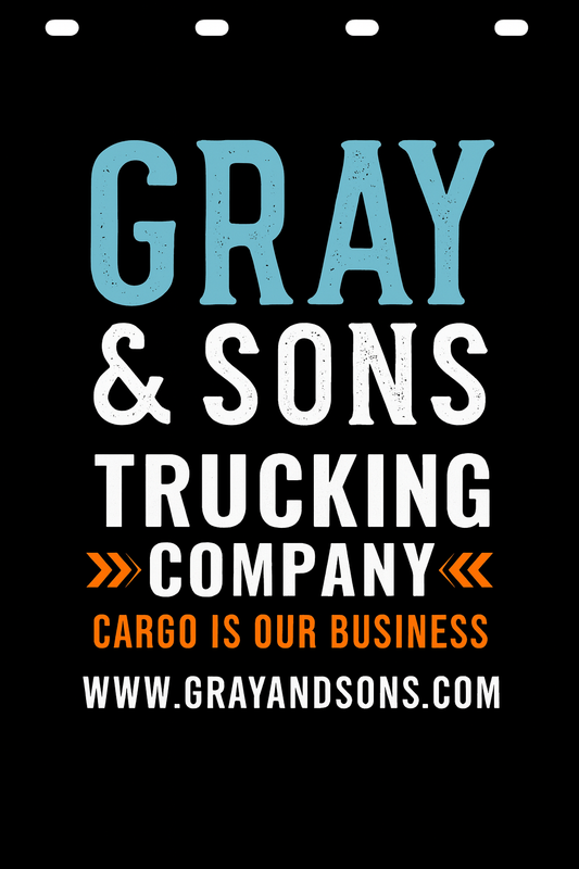 Custom Two-Color Semi-Truck, Work Truck, Box Truck Mud Flap | Create Your Own Mud Flaps | Add Your Own Logo Or Text | Custom Mud Flap Template Designs v278
