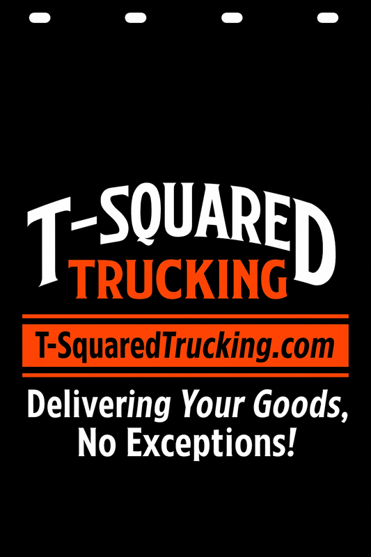 Custom Two-Color Semi-Truck, Work Truck, Box Truck Mud Flap | Create Your Own Mud Flaps | Add Your Own Logo Or Text | Custom Mud Flap Template Designs v278