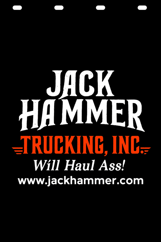 Custom Two-Color Semi-Truck, Work Truck, Box Truck Mud Flap | Create Your Own Mud Flaps | Add Your Own Logo Or Text | Custom Mud Flap Template Designs v278