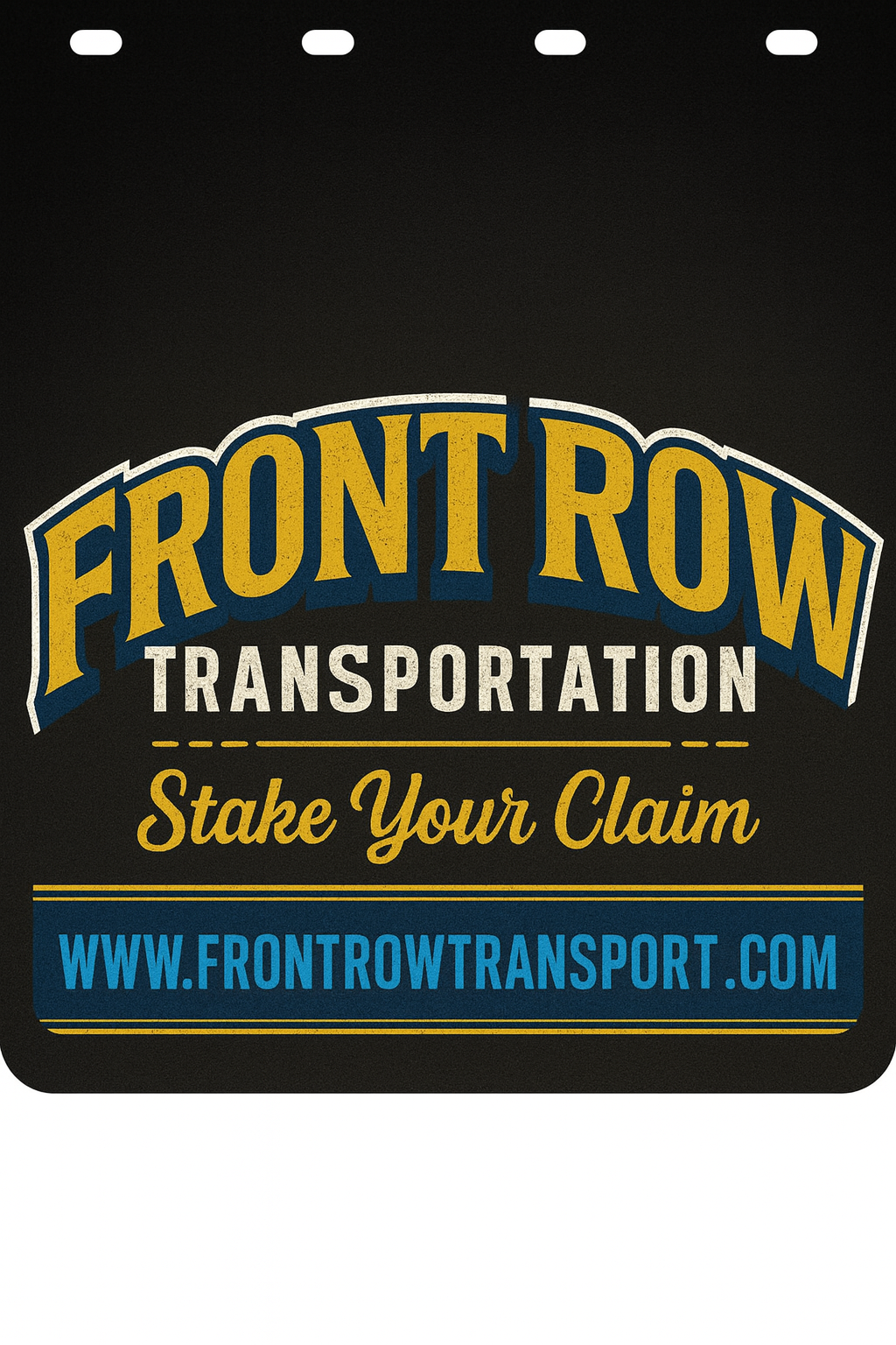 Custom Two-Color Semi-Truck, Work Truck, Box Truck Mud Flap | Create Your Own Mud Flaps | Add Your Own Logo Or Text | Custom Mud Flap Template Designs v278