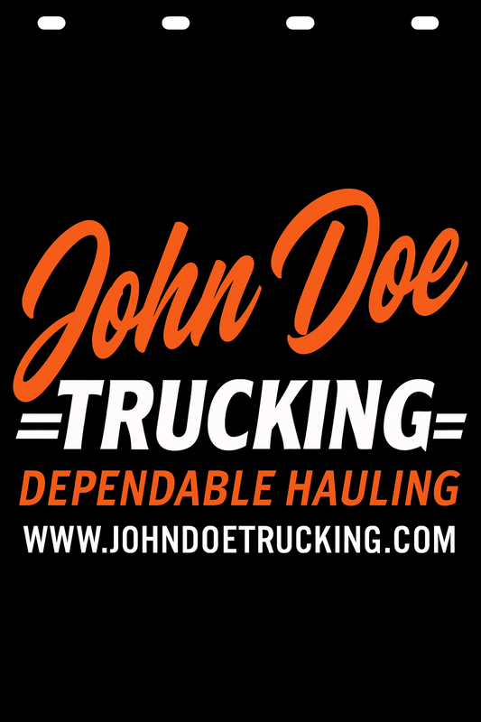 Custom Two-Color Semi-Truck, Work Truck, Box Truck Mud Flap | Create Your Own Mud Flaps | Add Your Own Logo Or Text | Custom Mud Flap Template Designs v278