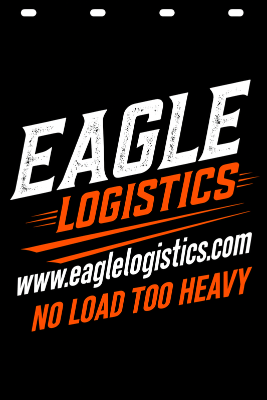 Custom Two-Color Semi-Truck, Work Truck, Box Truck Mud Flap | Create Your Own Mud Flaps | Add Your Own Logo Or Text | Custom Mud Flap Template Designs v278