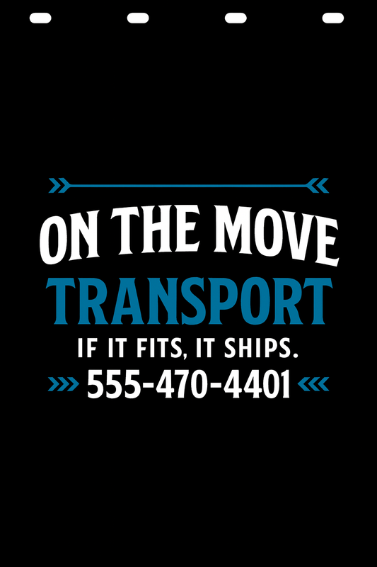Custom Two-Color Semi-Truck, Work Truck, Box Truck Mud Flap | Create Your Own Mud Flaps | Add Your Own Logo Or Text | Custom Mud Flap Template Designs v278