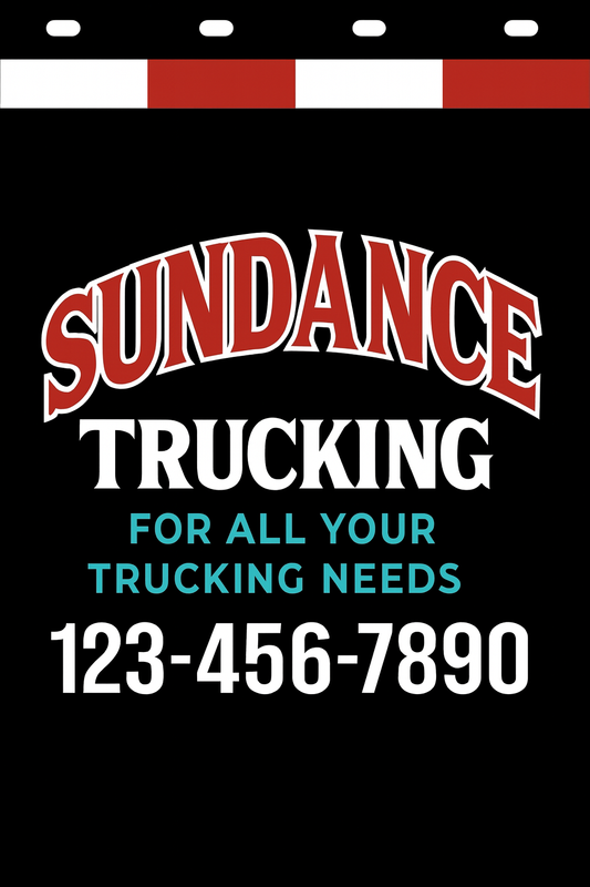 Custom Two-Color Semi-Truck, Work Truck, Box Truck Mud Flap | Create Your Own Mud Flaps | Add Your Own Logo Or Text | Custom Mud Flap Template Designs v278