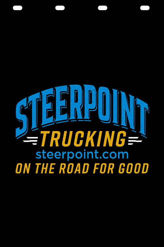 Custom Two-Color Semi-Truck, Work Truck, Box Truck Mud Flap | Create Your Own Mud Flaps | Add Your Own Logo Or Text | Custom Mud Flap Template Designs v278