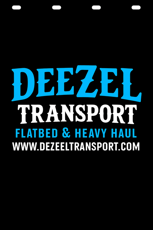 Custom Two-Color Semi-Truck, Work Truck, Box Truck Mud Flap | Create Your Own Mud Flaps | Add Your Own Logo Or Text | Custom Mud Flap Template Designs v278