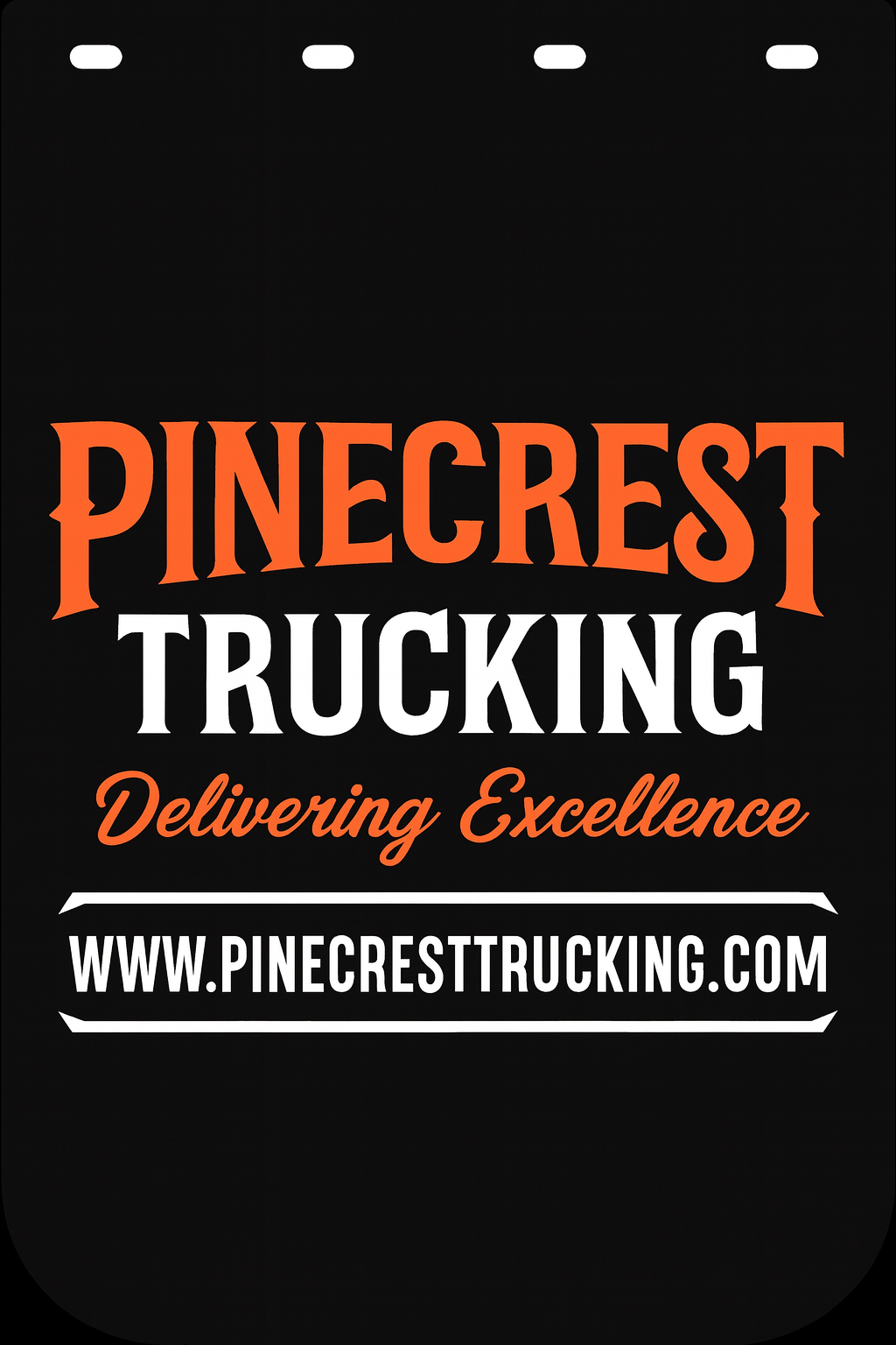 Custom Two-Color Semi-Truck, Work Truck, Box Truck Mud Flap | Create Your Own Mud Flaps | Add Your Own Logo Or Text | Custom Mud Flap Template Designs v278
