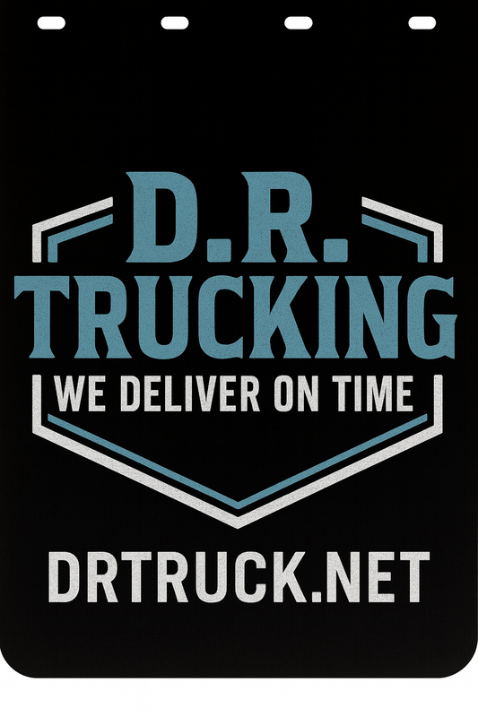 Custom Two-Color Semi-Truck, Work Truck, Box Truck Mud Flap | Create Your Own Mud Flaps | Add Your Own Logo Or Text | Custom Mud Flap Template Designs v278