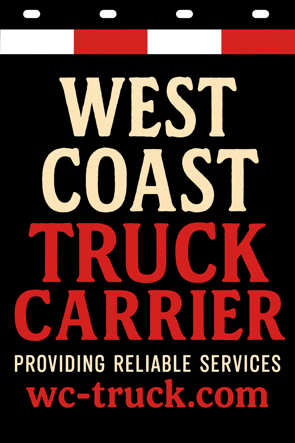 Custom Two-Color Semi-Truck, Work Truck, Box Truck Mud Flap | Create Your Own Mud Flaps | Add Your Own Logo Or Text | Custom Mud Flap Template Designs v278