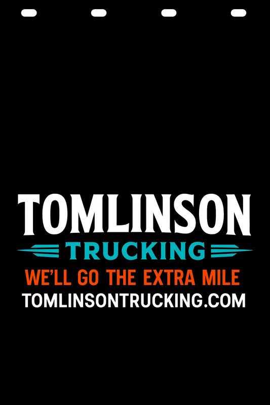 Custom Two-Color Semi-Truck, Work Truck, Box Truck Mud Flap | Create Your Own Mud Flaps | Add Your Own Logo Or Text | Custom Mud Flap Template Designs v278