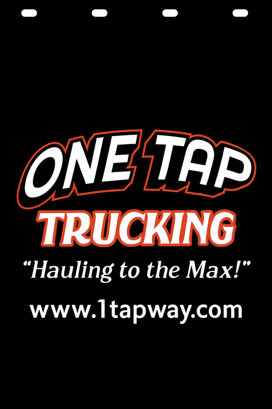 Custom Two-Color Semi-Truck, Work Truck, Box Truck Mud Flap | Create Your Own Mud Flaps | Add Your Own Logo Or Text | Custom Mud Flap Template Designs v278
