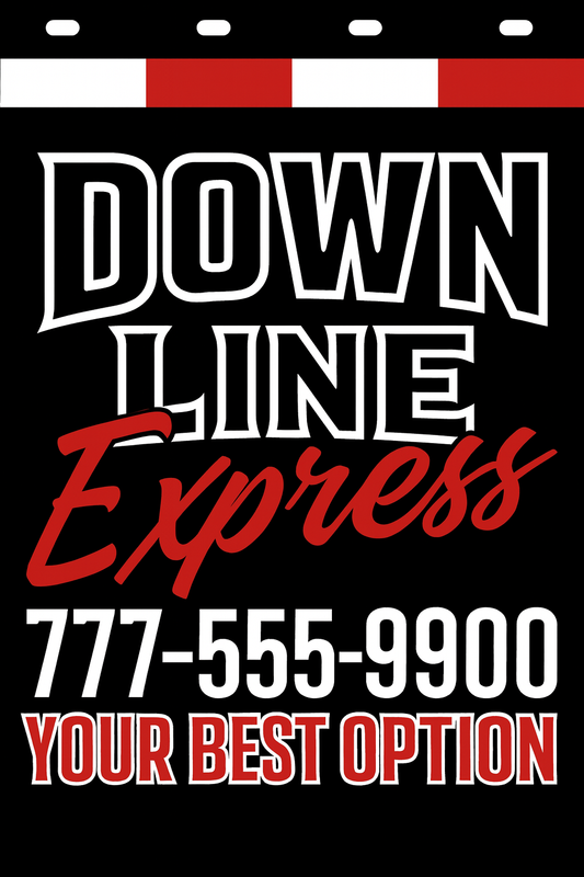 Custom Two-Color Semi-Truck, Work Truck, Box Truck Mud Flap | Create Your Own Mud Flaps | Add Your Own Logo Or Text | Custom Mud Flap Template Designs v278