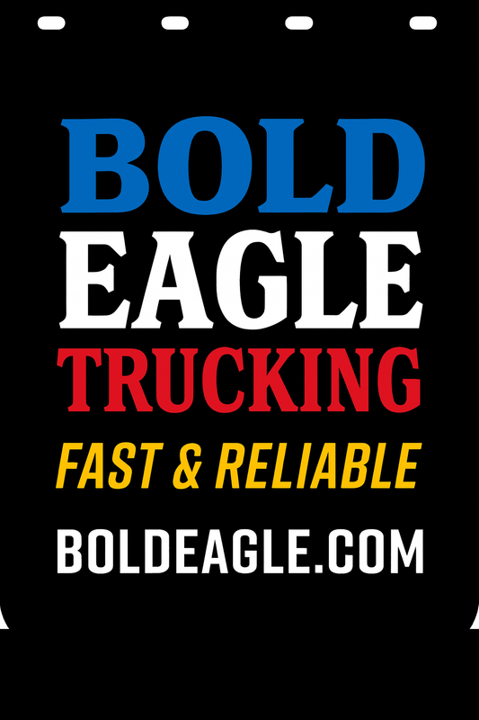 Custom Two-Color Semi-Truck, Work Truck, Box Truck Mud Flap | Create Your Own Mud Flaps | Add Your Own Logo Or Text | Custom Mud Flap Template Designs v278