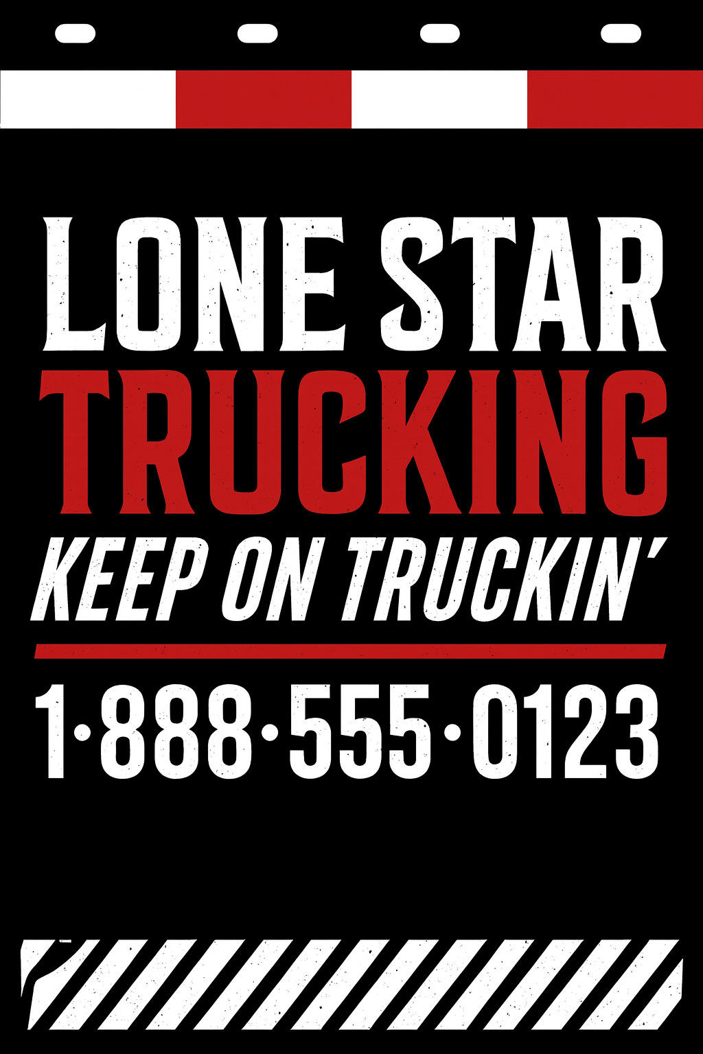 Custom Two-Color Semi-Truck, Work Truck, Box Truck Mud Flap | Create Your Own Mud Flaps | Add Your Own Logo Or Text | Custom Mud Flap Template Designs v278