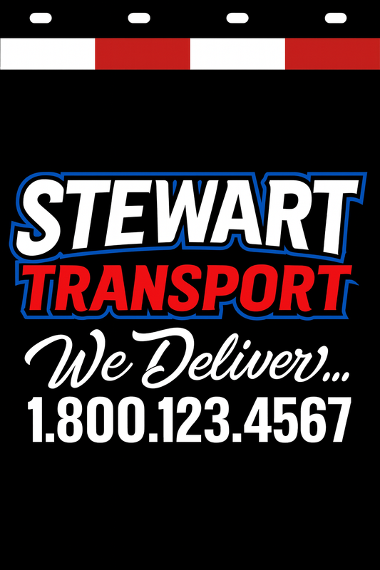 Custom Two-Color Semi-Truck, Work Truck, Box Truck Mud Flap | Create Your Own Mud Flaps | Add Your Own Logo Or Text | Custom Mud Flap Template Designs v278