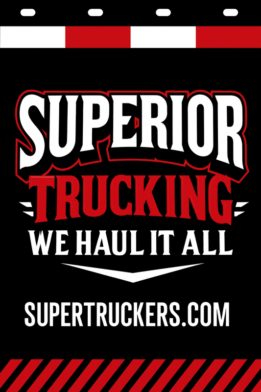 Custom Two-Color Semi-Truck, Work Truck, Box Truck Mud Flap | Create Your Own Mud Flaps | Add Your Own Logo Or Text | Custom Mud Flap Template Designs v278