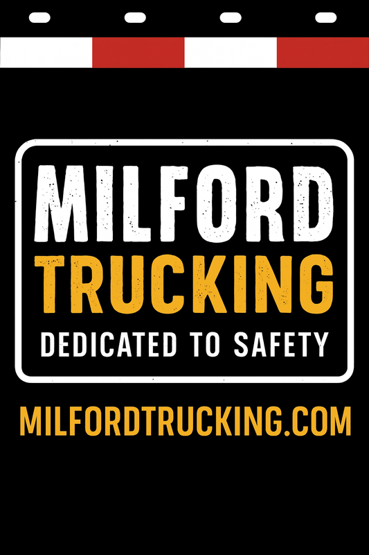 Custom Two-Color Semi-Truck, Work Truck, Box Truck Mud Flap | Create Your Own Mud Flaps | Add Your Own Logo Or Text | Custom Mud Flap Template Designs v278