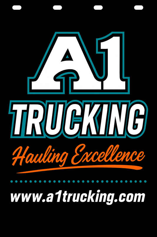 Custom Two-Color Semi-Truck, Work Truck, Box Truck Mud Flap | Create Your Own Mud Flaps | Add Your Own Logo Or Text | Custom Mud Flap Template Designs v278