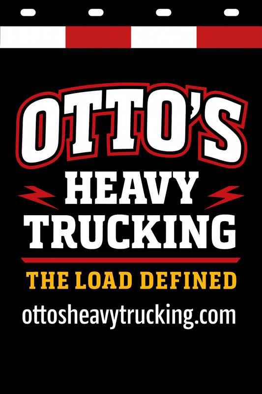 Custom Two-Color Semi-Truck, Work Truck, Box Truck Mud Flap | Create Your Own Mud Flaps | Add Your Own Logo Or Text | Custom Mud Flap Template Designs v278