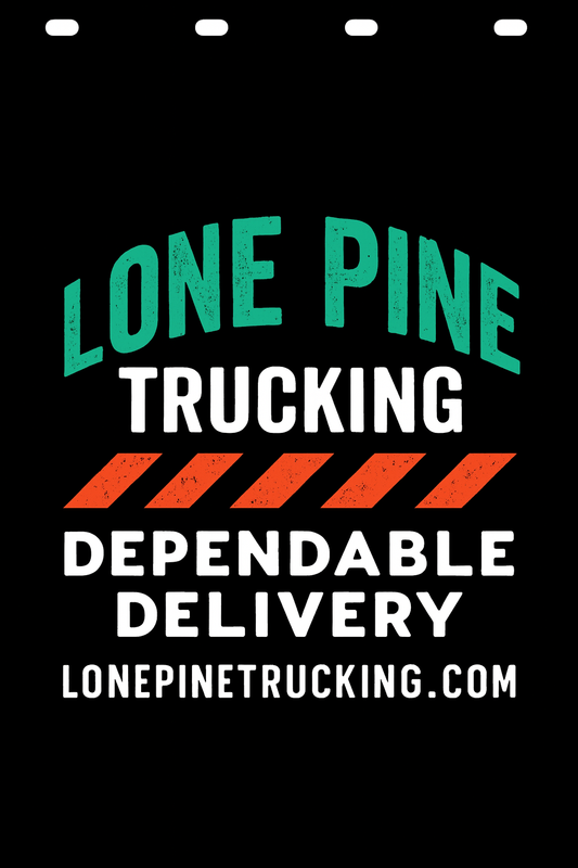 Custom Two-Color Semi-Truck, Work Truck, Box Truck Mud Flap | Create Your Own Mud Flaps | Add Your Own Logo Or Text | Custom Mud Flap Template Designs v278
