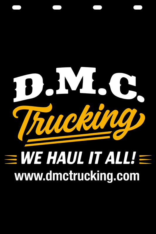 Custom Two-Color Semi-Truck, Work Truck, Box Truck Mud Flap | Create Your Own Mud Flaps | Add Your Own Logo Or Text | Custom Mud Flap Template Designs v278