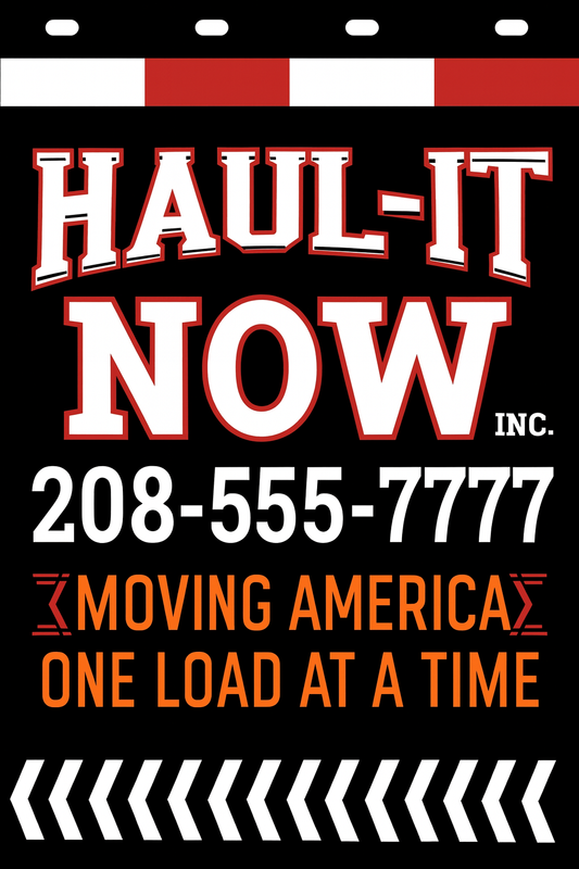 Custom Two-Color Semi-Truck, Work Truck, Box Truck Mud Flap | Create Your Own Mud Flaps | Add Your Own Logo Or Text | Custom Mud Flap Template Designs v278