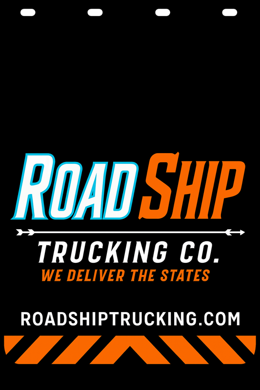 Custom Two-Color Semi-Truck, Work Truck, Box Truck Mud Flap | Create Your Own Mud Flaps | Add Your Own Logo Or Text | Custom Mud Flap Template Designs v278
