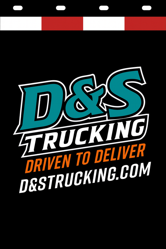 Custom Two-Color Semi-Truck, Work Truck, Box Truck Mud Flap | Create Your Own Mud Flaps | Add Your Own Logo Or Text | Custom Mud Flap Template Designs v278