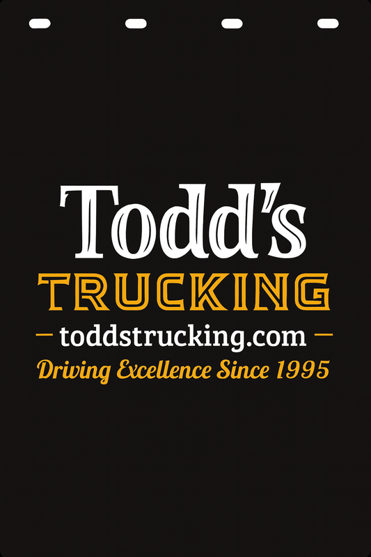 Custom Two-Color Semi-Truck, Work Truck, Box Truck Mud Flap | Create Your Own Mud Flaps | Add Your Own Logo Or Text | Custom Mud Flap Template Designs v278