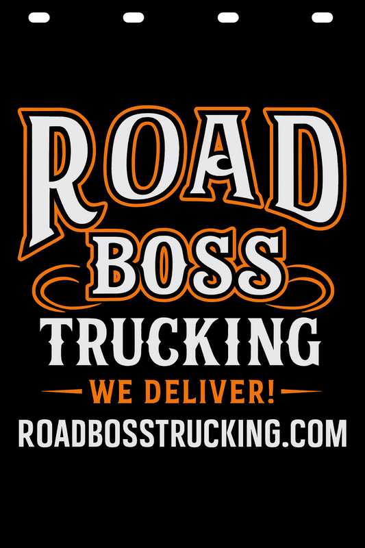 Custom Two-Color Semi-Truck, Work Truck, Box Truck Mud Flap | Create Your Own Mud Flaps | Add Your Own Logo Or Text | Custom Mud Flap Template Designs v278