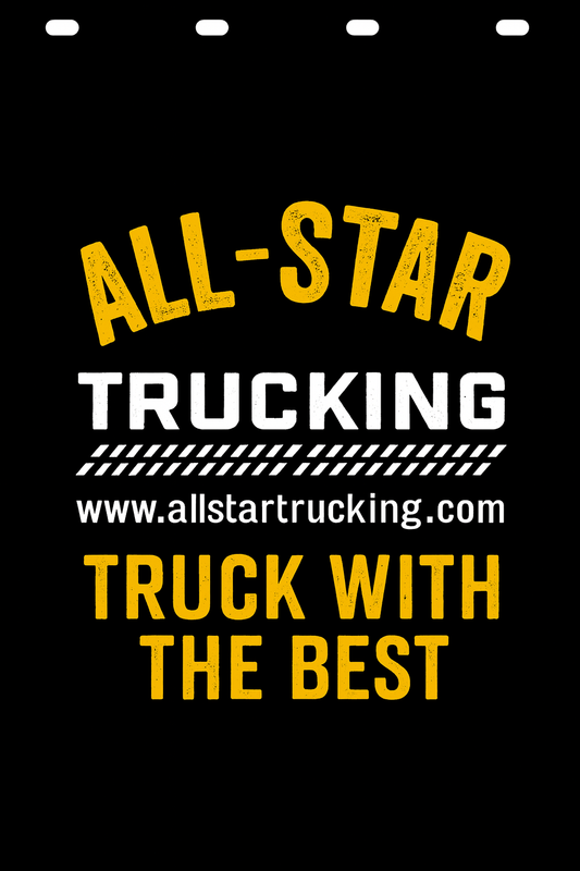 Custom Two-Color Semi-Truck, Work Truck, Box Truck Mud Flap | Create Your Own Mud Flaps | Add Your Own Logo Or Text | Custom Mud Flap Template Designs v278