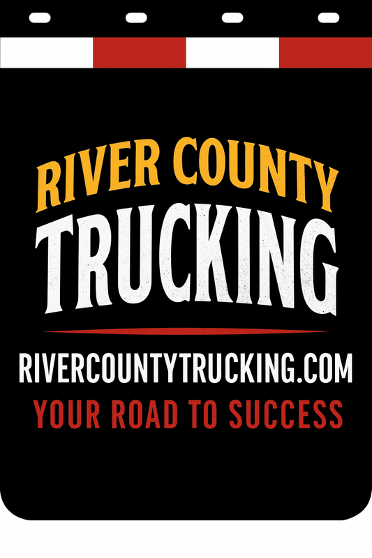 Custom Two-Color Semi-Truck, Work Truck, Box Truck Mud Flap | Create Your Own Mud Flaps | Add Your Own Logo Or Text | Custom Mud Flap Template Designs v278