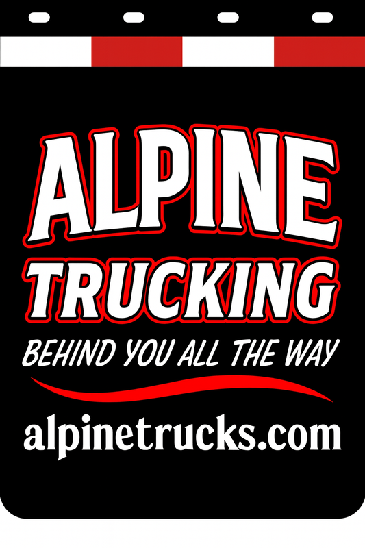 Custom Two-Color Semi-Truck, Work Truck, Box Truck Mud Flap | Create Your Own Mud Flaps | Add Your Own Logo Or Text | Custom Mud Flap Template Designs v278