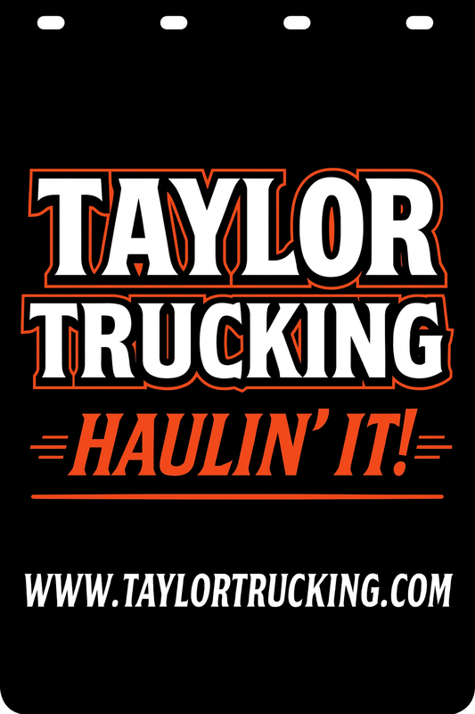 Custom Two-Color Semi-Truck, Work Truck, Box Truck Mud Flap | Create Your Own Mud Flaps | Add Your Own Logo Or Text | Custom Mud Flap Template Designs v278
