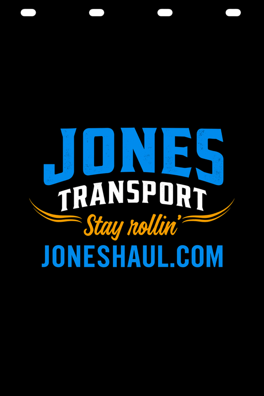 Custom Two-Color Semi-Truck, Work Truck, Box Truck Mud Flap | Create Your Own Mud Flaps | Add Your Own Logo Or Text | Custom Mud Flap Template Designs v278