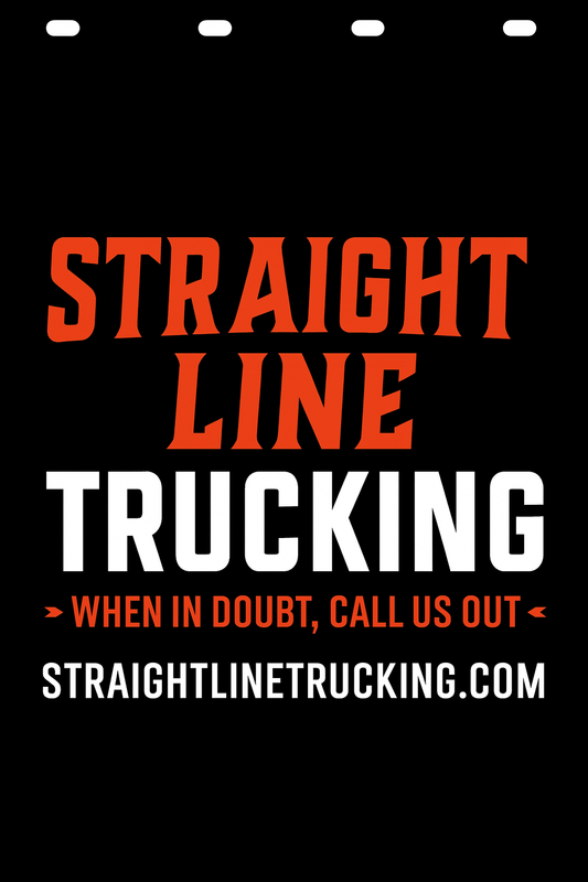 Custom Two-Color Semi-Truck, Work Truck, Box Truck Mud Flap | Create Your Own Mud Flaps | Add Your Own Logo Or Text | Custom Mud Flap Template Designs v278
