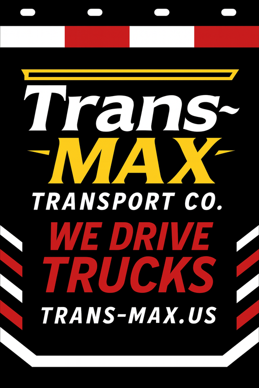Custom Two-Color Semi-Truck, Work Truck, Box Truck Mud Flap | Create Your Own Mud Flaps | Add Your Own Logo Or Text | Custom Mud Flap Template Designs v278