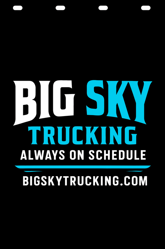 Custom Two-Color Semi-Truck, Work Truck, Box Truck Mud Flap | Create Your Own Mud Flaps | Add Your Own Logo Or Text | Custom Mud Flap Template Designs v278