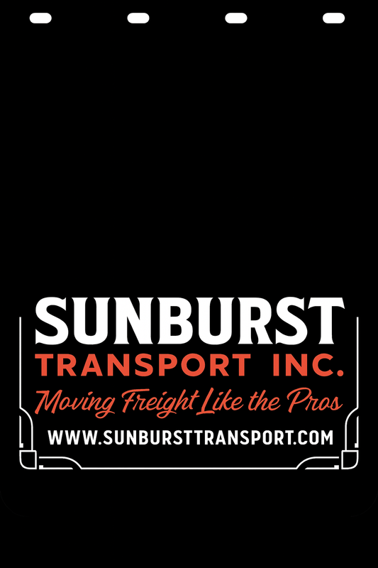 Custom Two-Color Semi-Truck, Work Truck, Box Truck Mud Flap | Create Your Own Mud Flaps | Add Your Own Logo Or Text | Custom Mud Flap Template Designs v278