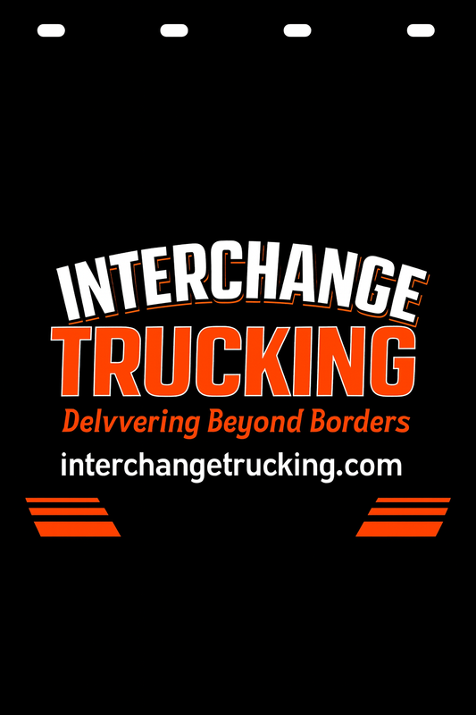 Custom Two-Color Semi-Truck, Work Truck, Box Truck Mud Flap | Create Your Own Mud Flaps | Add Your Own Logo Or Text | Custom Mud Flap Template Designs v278