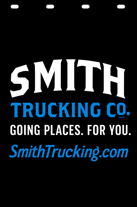 Custom Two-Color Semi-Truck, Work Truck, Box Truck Mud Flap | Create Your Own Mud Flaps | Add Your Own Logo Or Text | Custom Mud Flap Template Designs v278