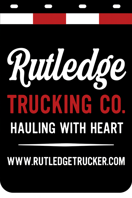 Custom Two-Color Semi-Truck, Work Truck, Box Truck Mud Flap | Create Your Own Mud Flaps | Add Your Own Logo Or Text | Custom Mud Flap Template Designs v278