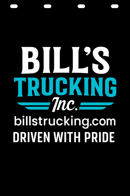 Custom Two-Color Semi-Truck, Work Truck, Box Truck Mud Flap | Create Your Own Mud Flaps | Add Your Own Logo Or Text | Custom Mud Flap Template Designs v278